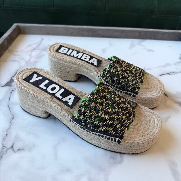 NEW Bimba y Lola Macrame Espadrille Mule Sandals Size EU 41 - Picture 2 of 9